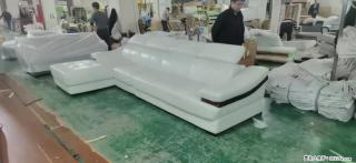 【大厂仿真皮沙发】实木框架，高回弹海绵45密度。全新包装，质量非常好，3.6米右贵妃 - 赤峰28生活网 chifeng.28life.com